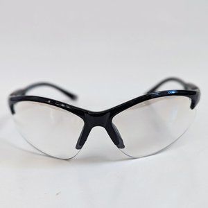 NWT Vintage 90's Large Oval Semi-Rimless Safety Goggle Sunglasses (S.Black)